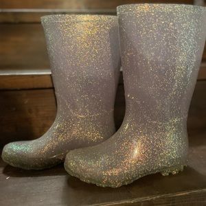 Girls’ Clear Glitter Rain Boots